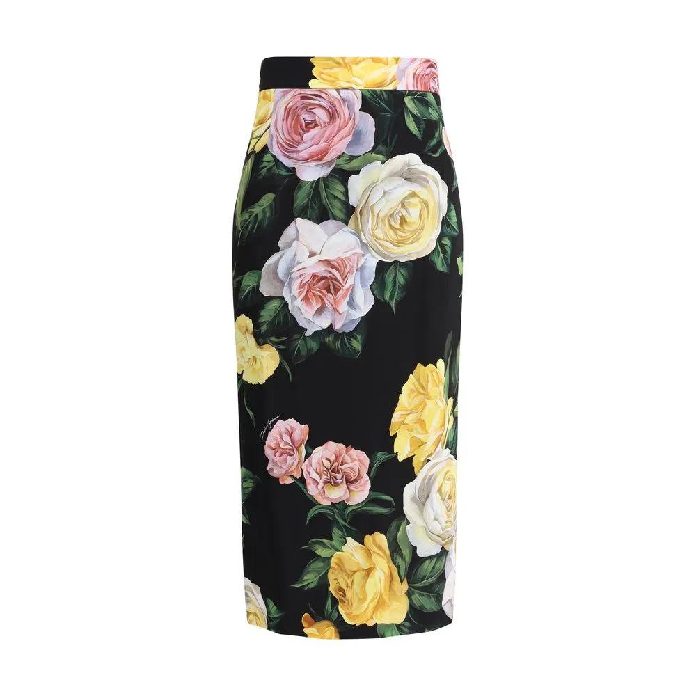 Dolce & Gabbana Women's Rose and peony pattern Skirt