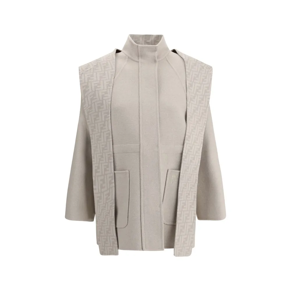 Fendi Women's Wool Coat with removable hood