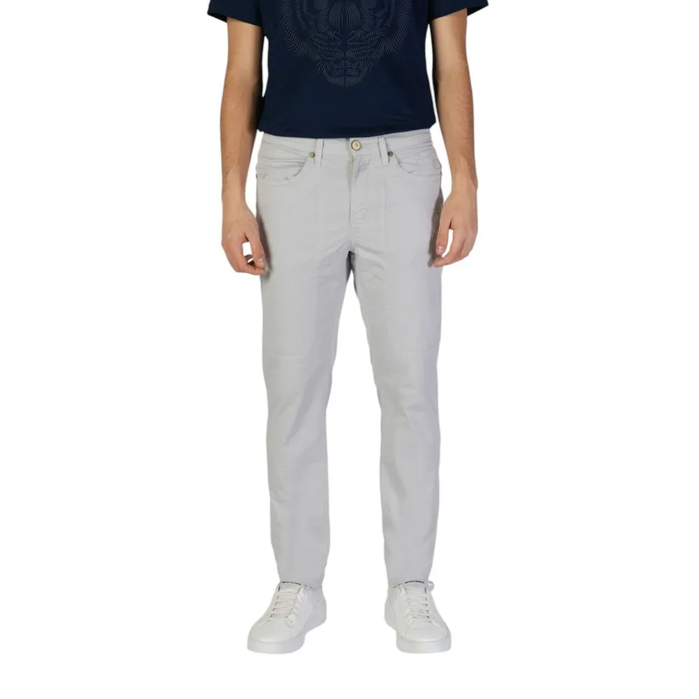 Jeckerson Men's Gray Cotton Jeans & Pant