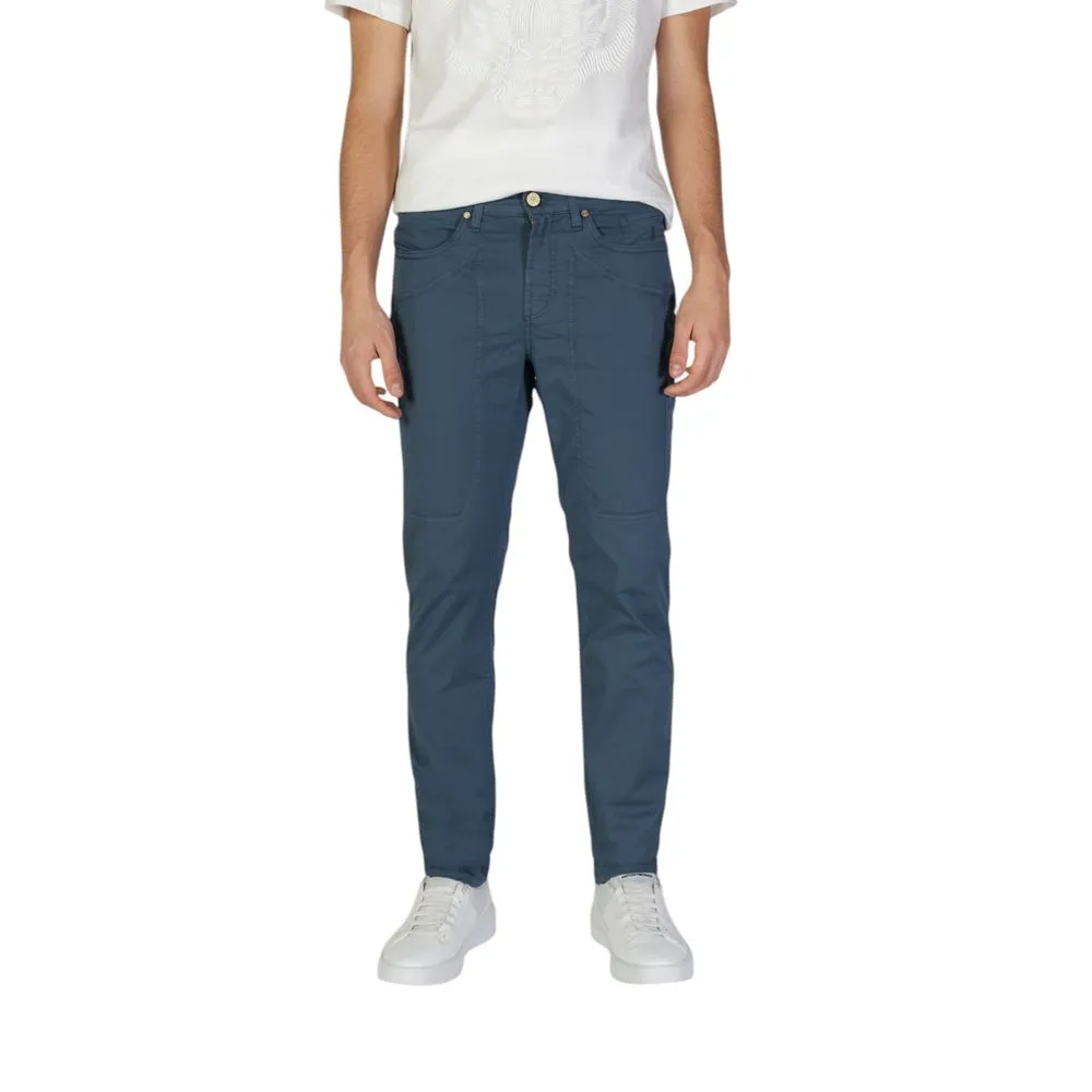 Jeckerson Men's Blue Cotton Jeans & Pant