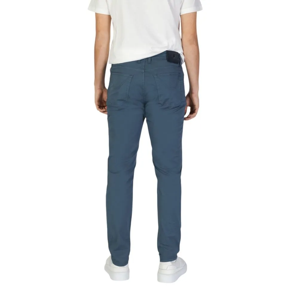 Jeckerson Men's Blue Cotton Jeans & Pant