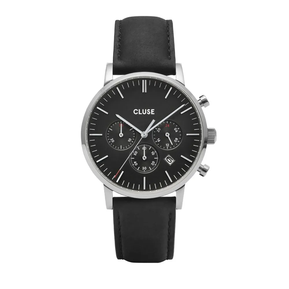 Cluse Women's Black Leather Watch