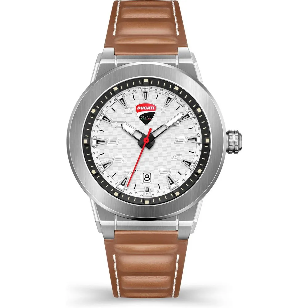 Ducati Men's Brown Leather Watch