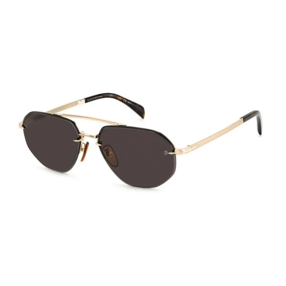 David Beckham Men's Gold Metal Sunglasses