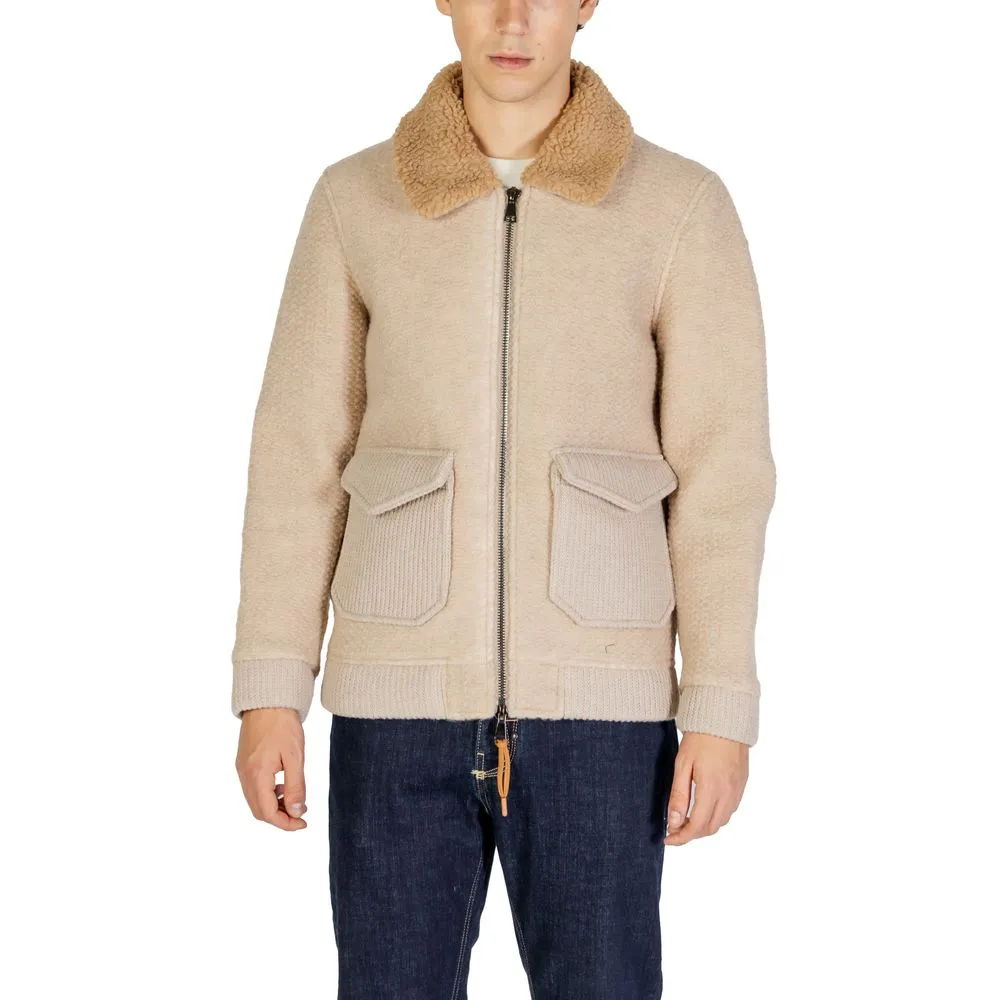 Hydra Clothing Men's Beige Polyester Jacket