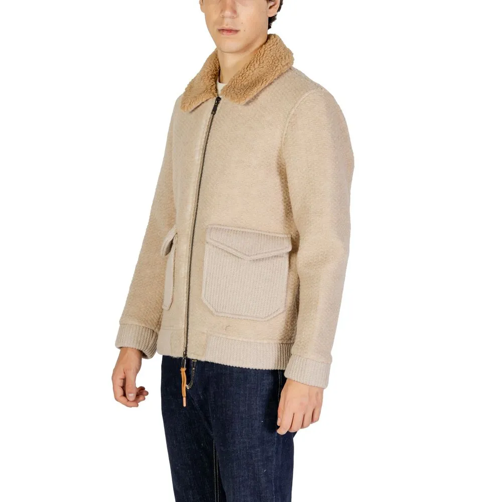 Hydra Clothing Men's Beige Polyester Jacket