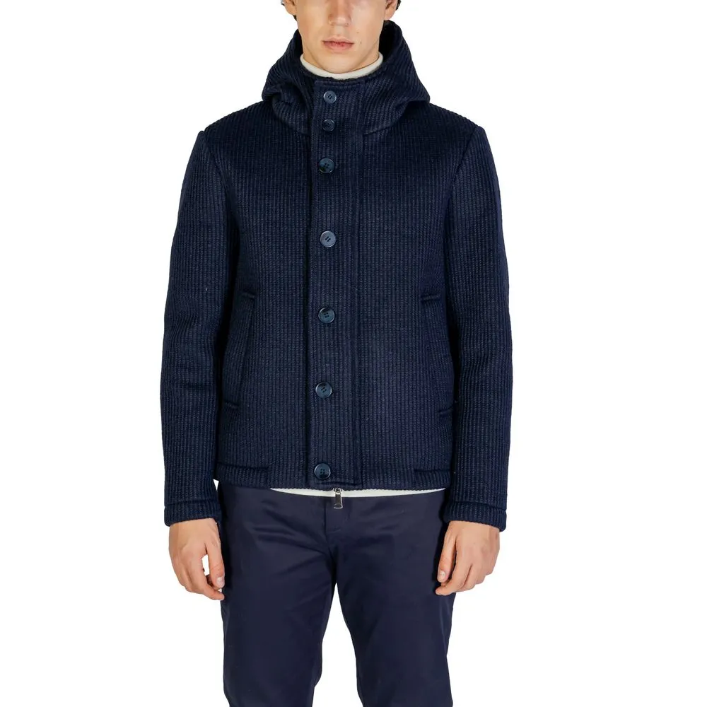 Hydra Clothing Men's Blue Polyester Jacket