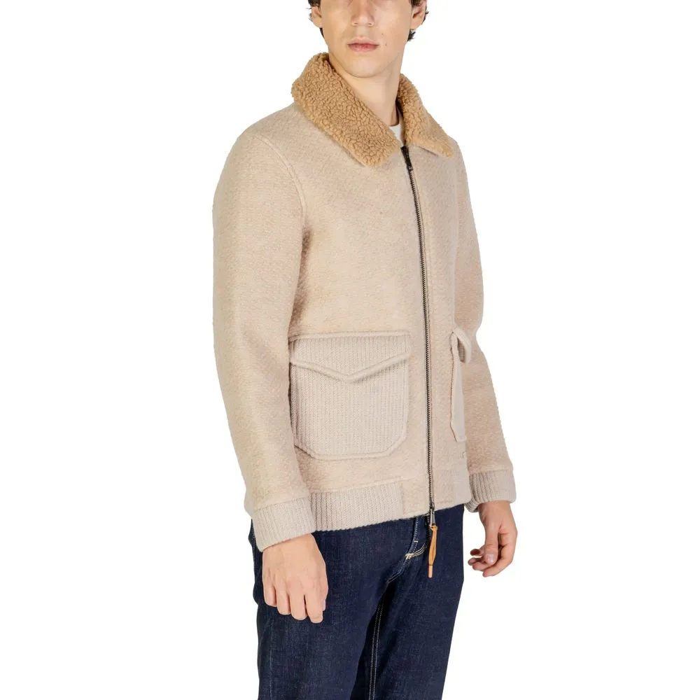 Hydra Clothing Men's Beige Polyester Jacket