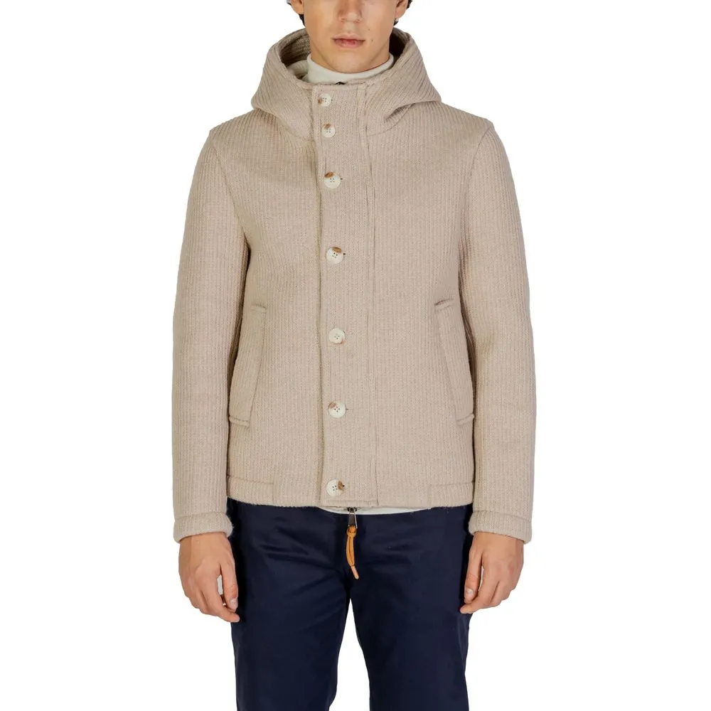 Hydra Clothing Men's Beige Polyester Jacket