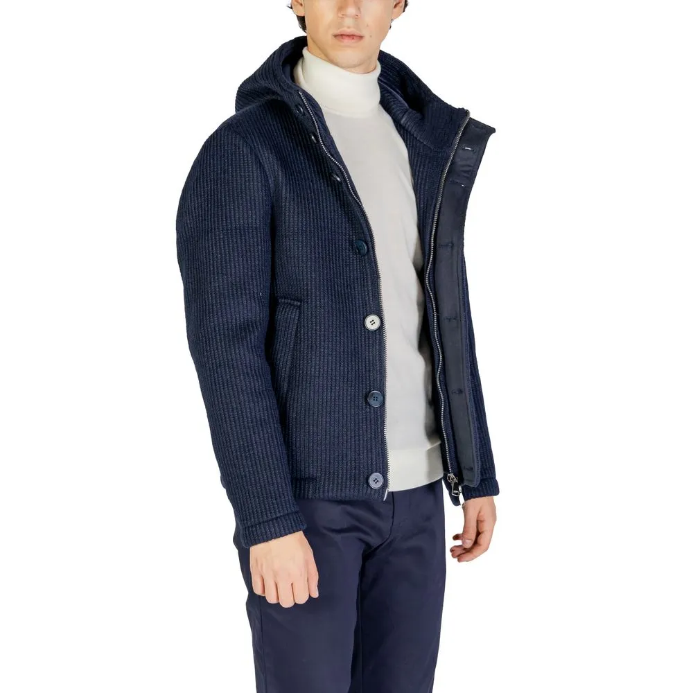 Hydra Clothing Men's Blue Polyester Jacket