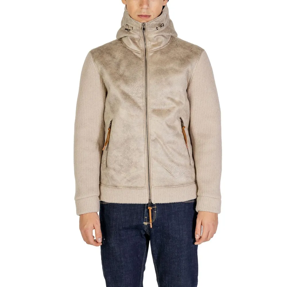 Hydra Clothing Men's Beige Polyester Jacket