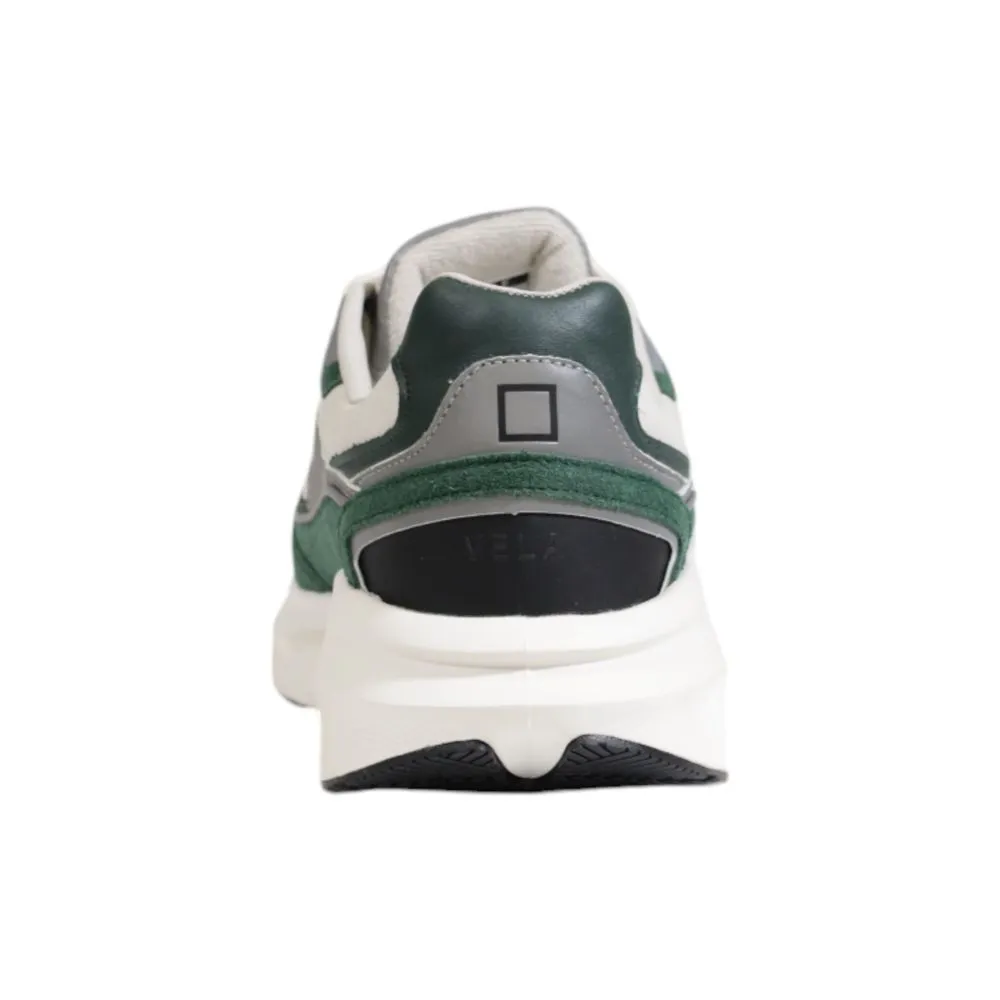 D.A.T.E Men's Green Leather Sneaker