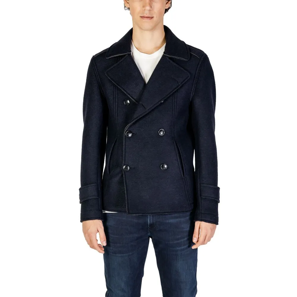 Hydra Clothing Men's Blue Viscose Jacket
