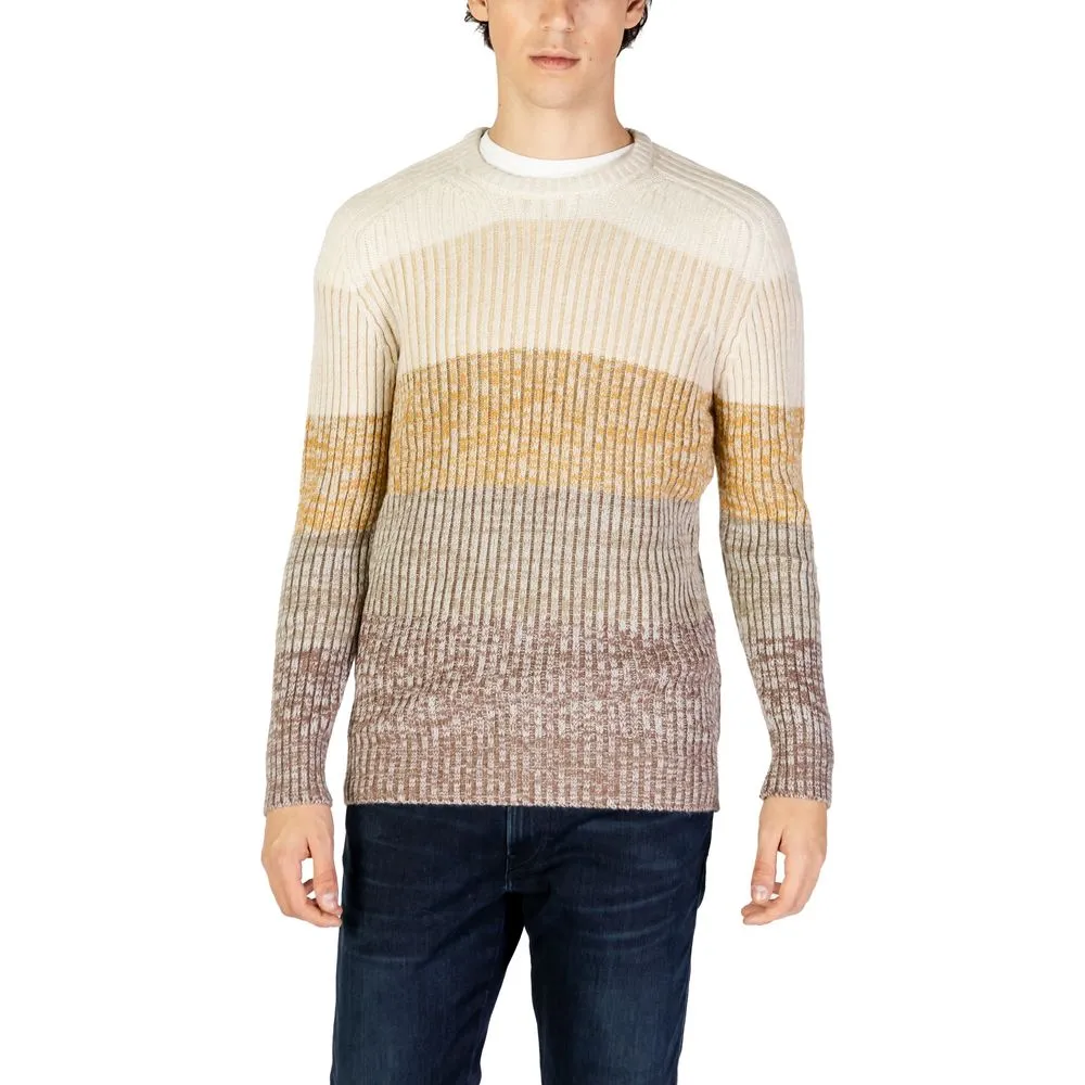 Hydra Clothing Men's Beige Acrylic Sweater