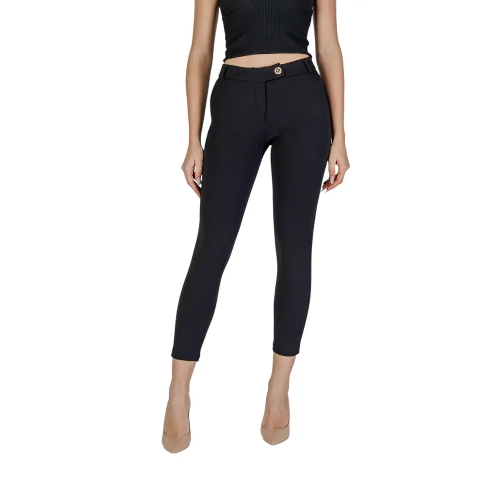Rinascimento Women's Black Polyester Jeans & Pant
