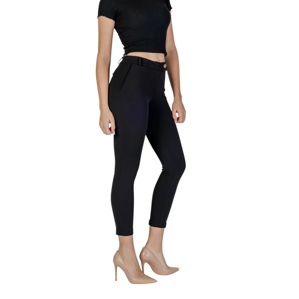 Rinascimento Women's Black Polyester Jeans & Pant