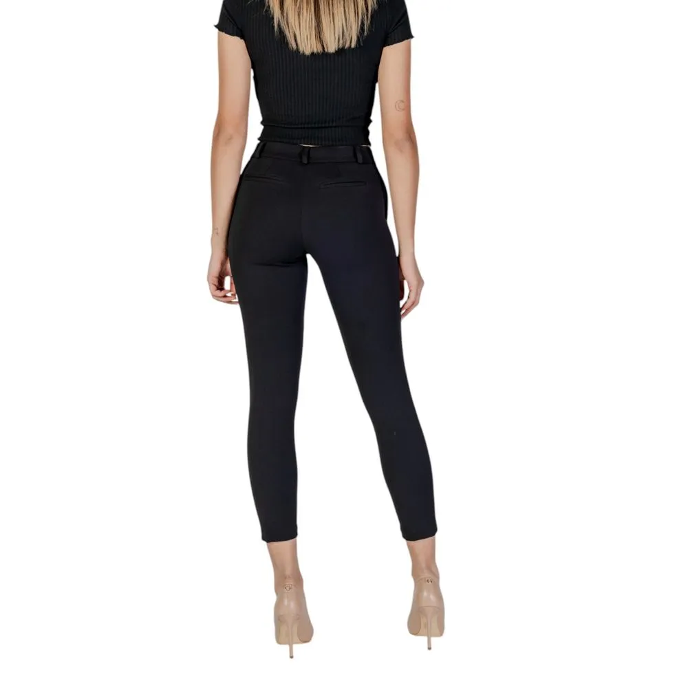 Rinascimento Women's Black Polyester Jeans & Pant