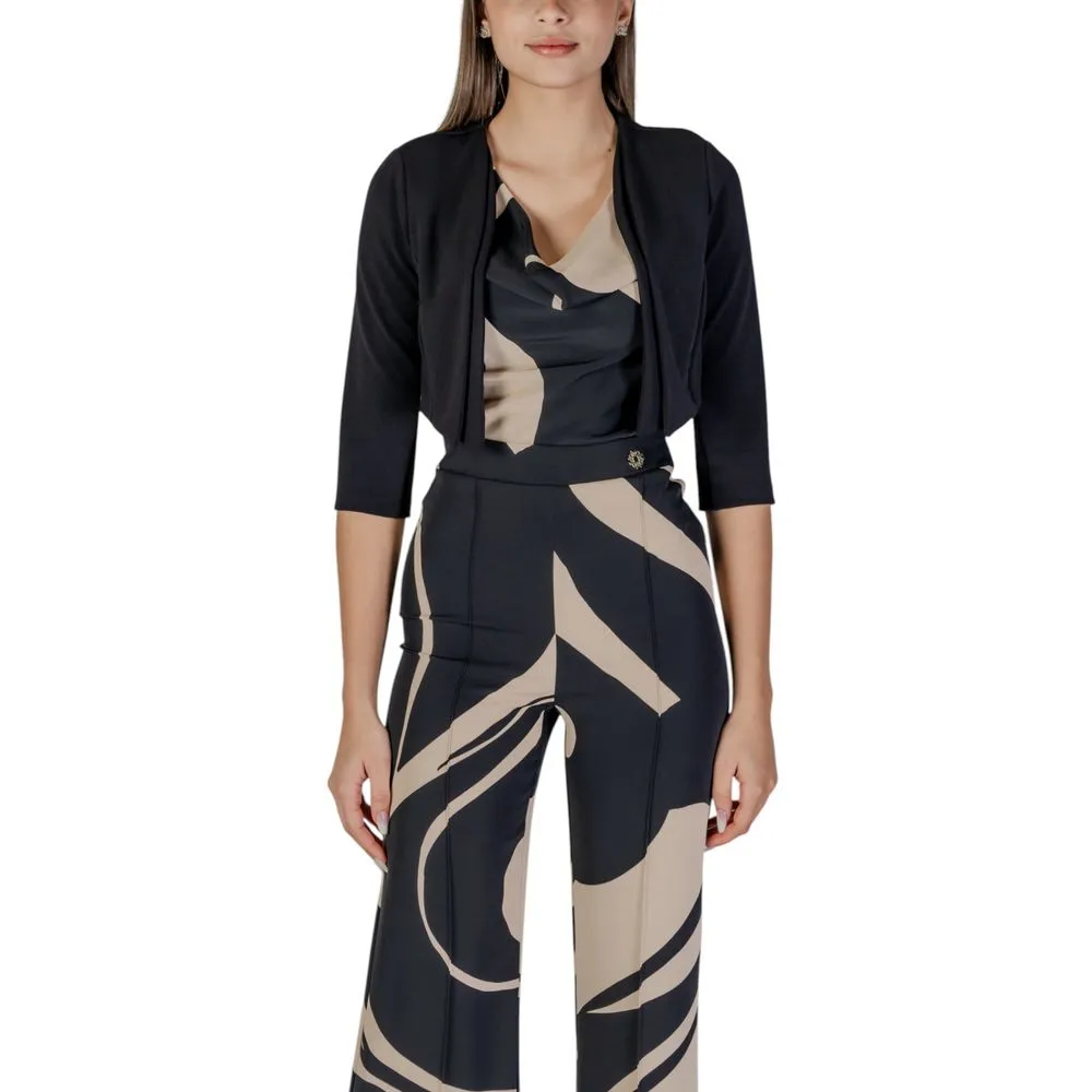 Rinascimento Women's Black Polyester Tops & T-Shirt