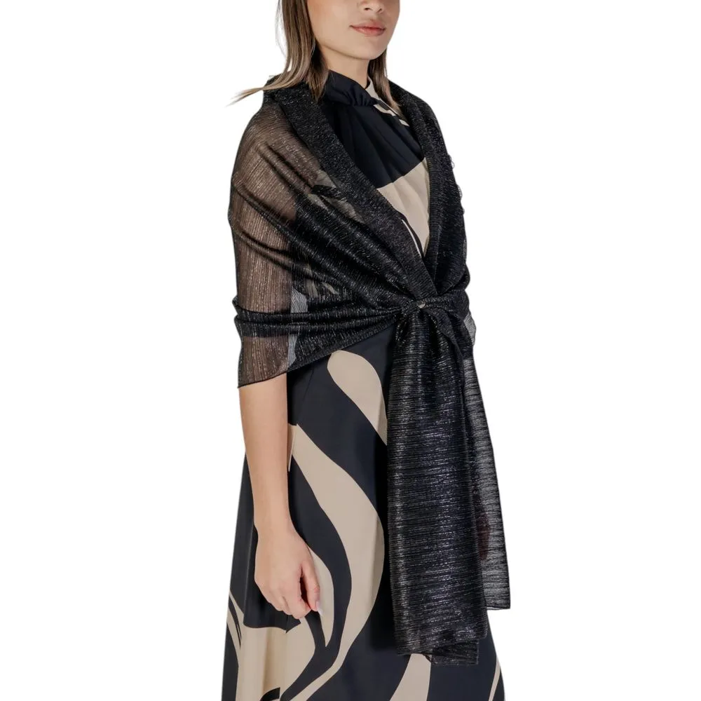Rinascimento Men's Black Polyester Scarf