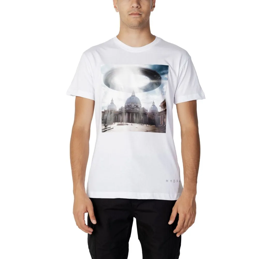 Hydra Clothing Men's White Cotton T-Shirt