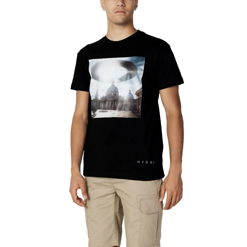 Hydra Clothing Men's Black Cotton T-Shirt