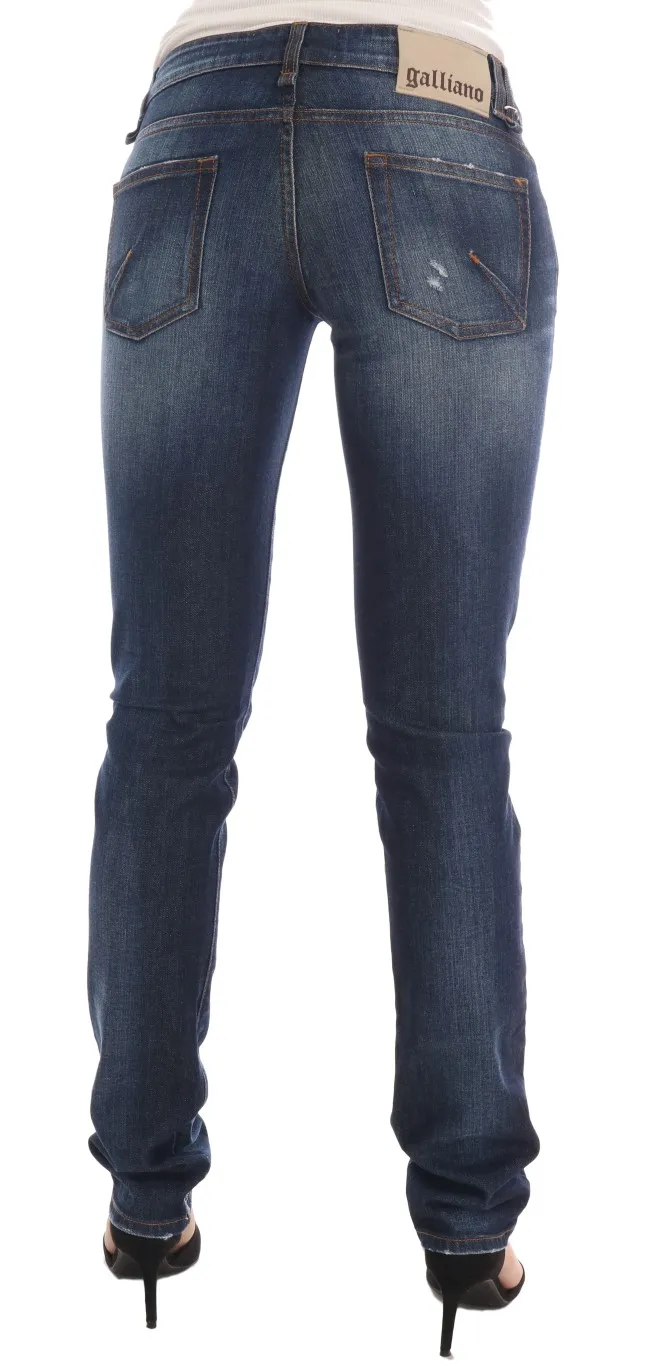John Galliano Women's Stylish Skinny Low Rise Denim Jeans