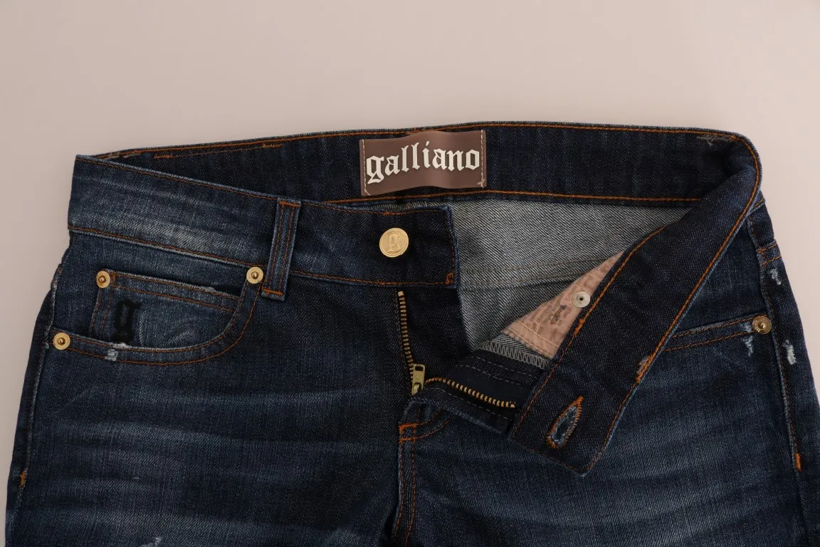 John Galliano Women's Stylish Skinny Low Rise Denim Jeans