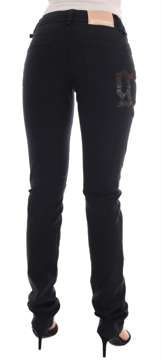 John Galliano Women's Chic Black Regular Fit Denim Jeans