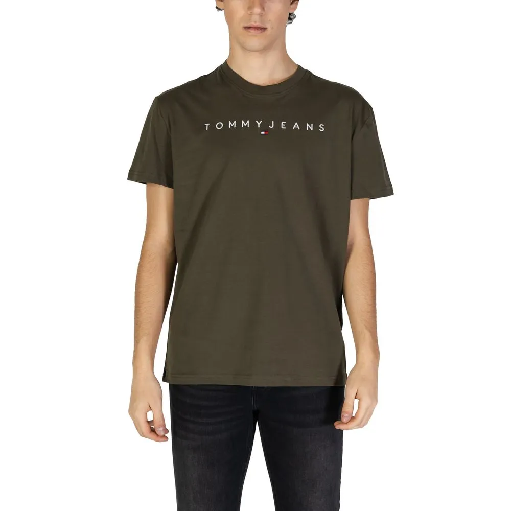Tommy Hilfiger Jeans Men's Green Cotton Rigenerato T-Shirt