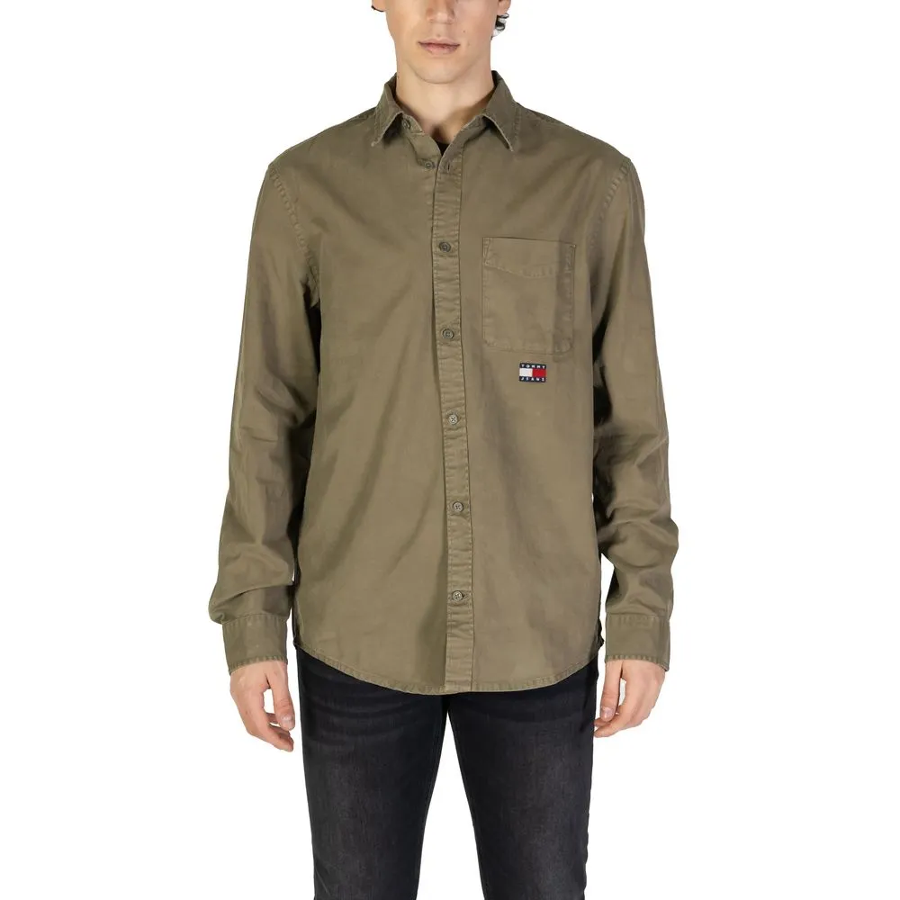 Tommy Hilfiger Jeans Men's Green Cotton Rigenerato Shirt