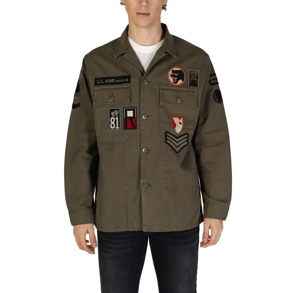 Replay Men's Green Cotton Shirt