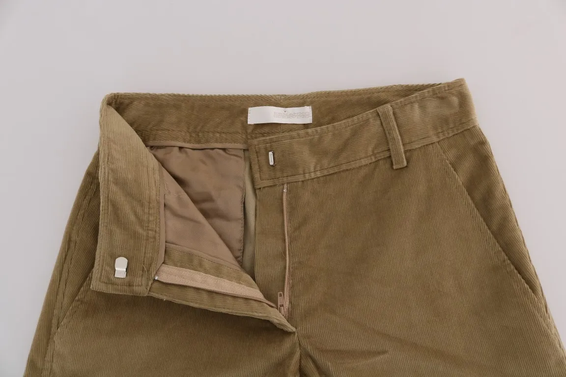 Ermanno Scervino Women's Chic Beige Casual Pants for Sophisticated Style