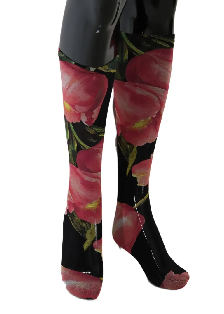 Dolce & Gabbana Women's Floral Nylon Stretch Stockings