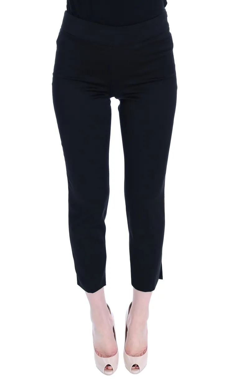 BENCIVENGA Women's Elegant Black Capri Pants for Sophisticated Style