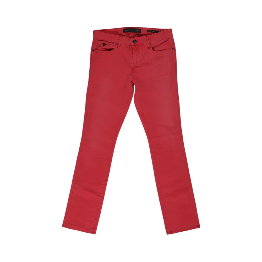 Guess Men's Red Cotton Jeans & Pant