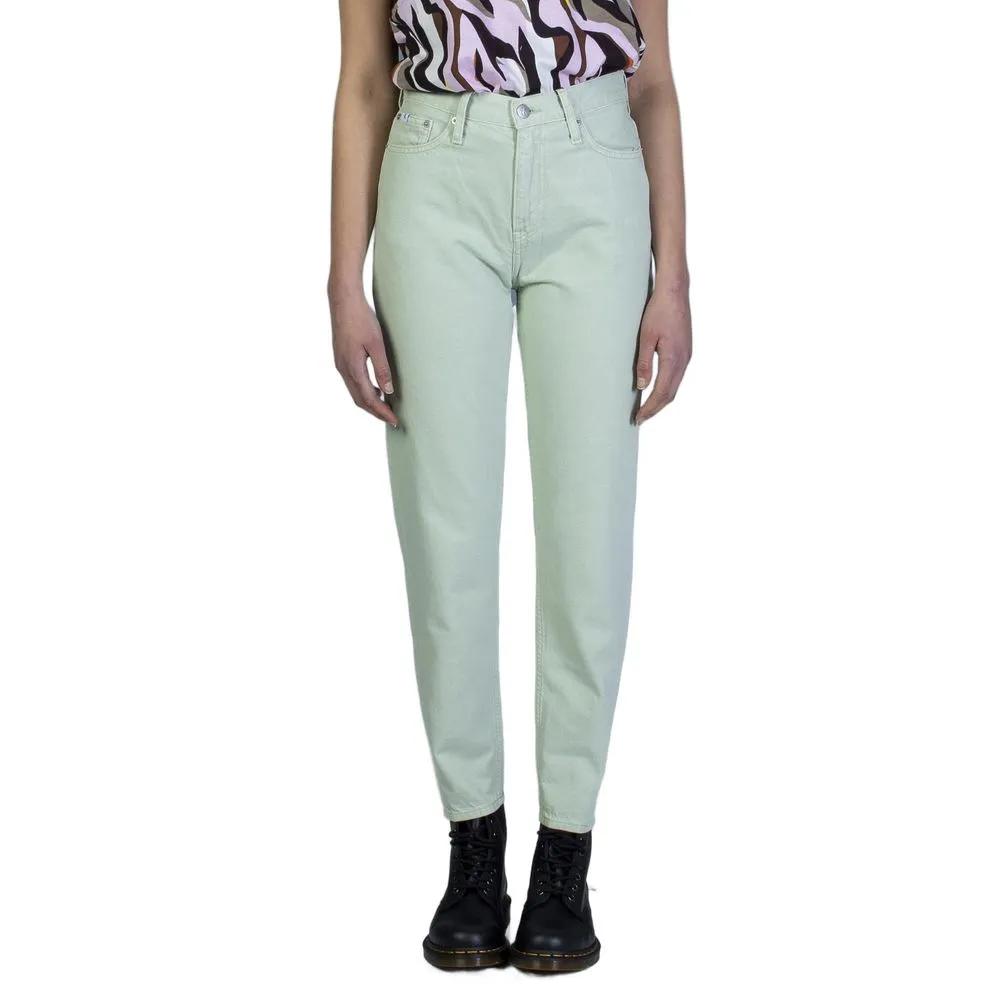Calvin Klein Jeans Women's Green Cotton Jeans & Pant