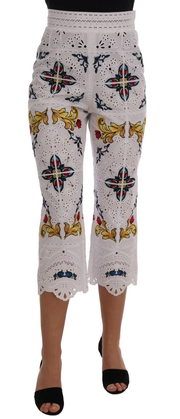 Dolce & Gabbana Women's Majolica Embroidered Capri Elegance