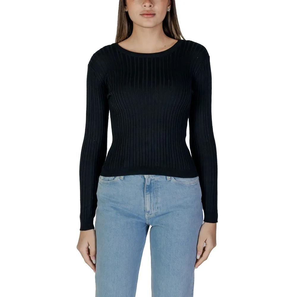 Vila Clothes Women's Black Recycled Polyester Tops & T-Shirt