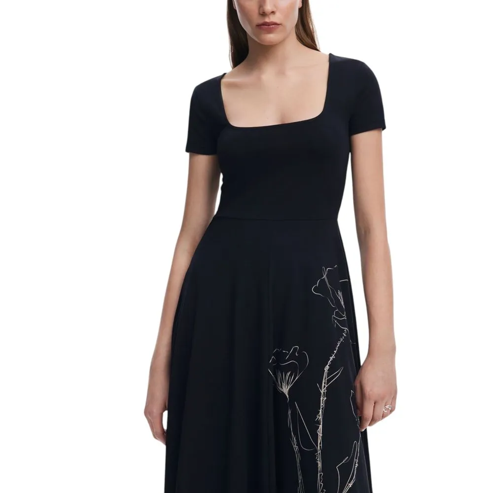 Desigual Women's Black Cotton Dress