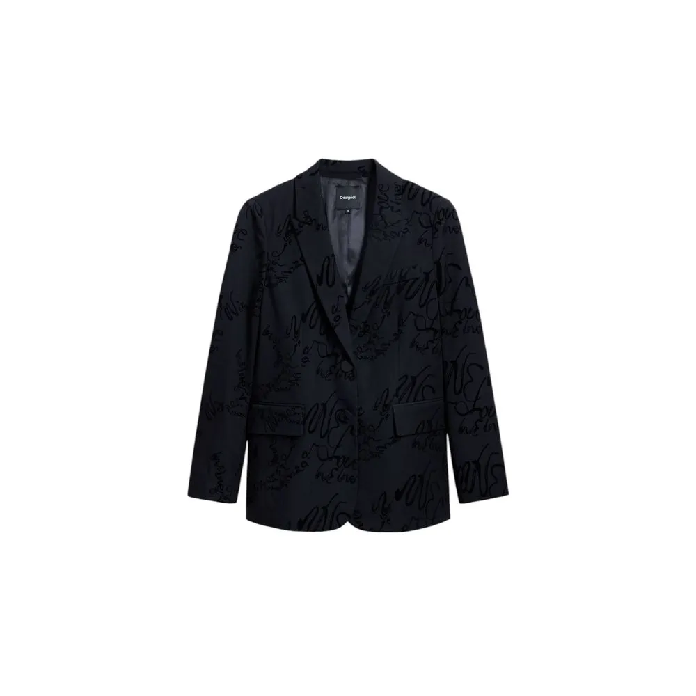 Desigual Women's Black Polyester Suits & Blazer