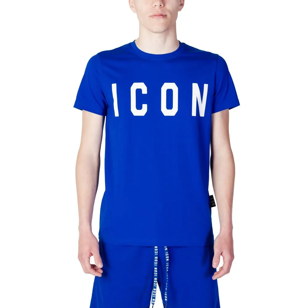 Icon Men's Blue Cotton T-Shirt