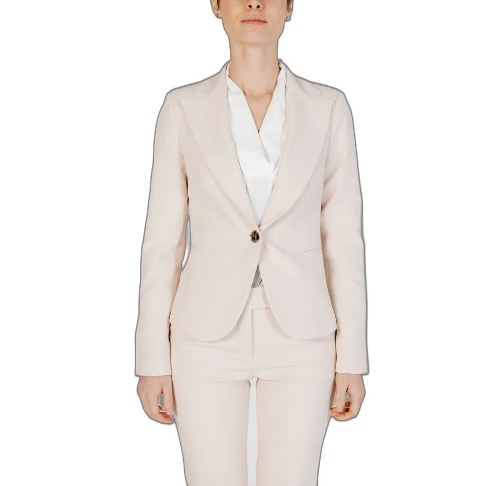 Rinascimento Women's Beige Polyester Suits & Blazer