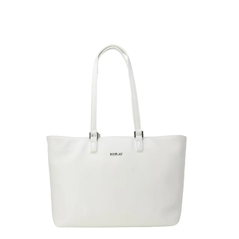 Replay Women's White Polyethylene Handbag