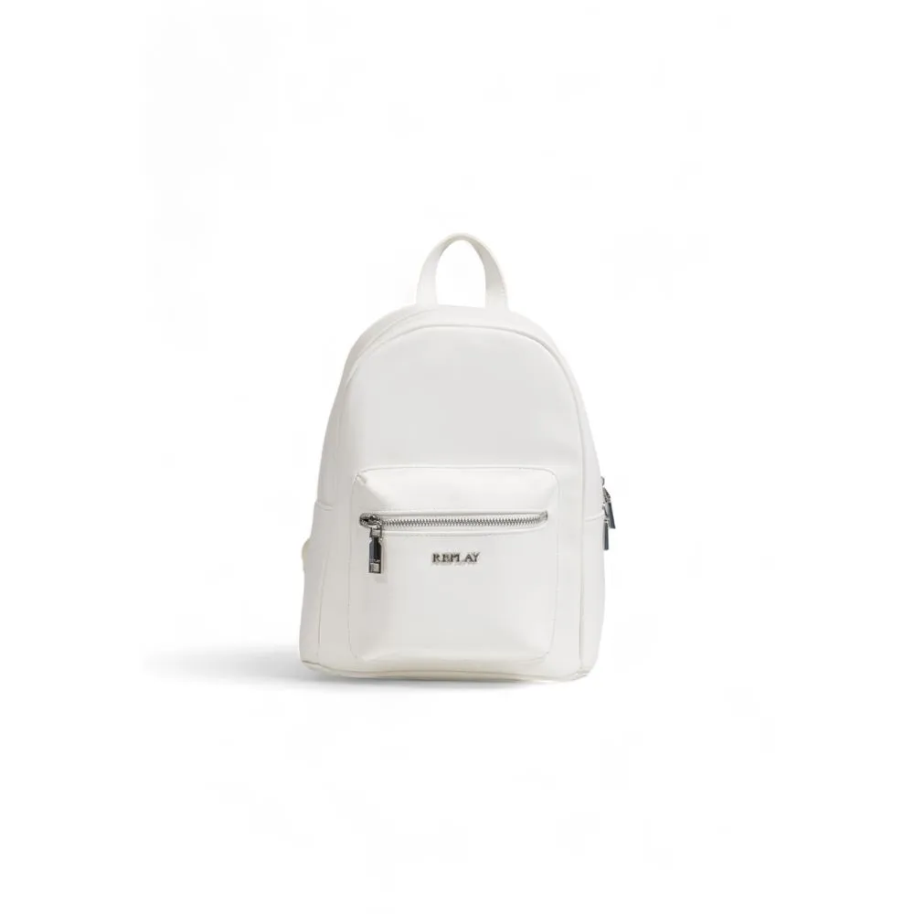 Replay Women's White Polyethylene Backpack