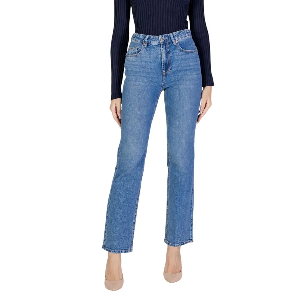 Vero Moda Women's Light Blue Cotton Jeans & Pant