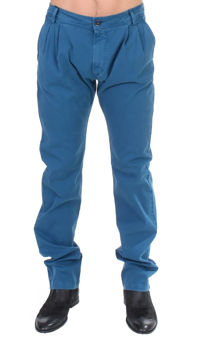 GF Ferre Men's Elegant Straight Fit Cotton Chinos