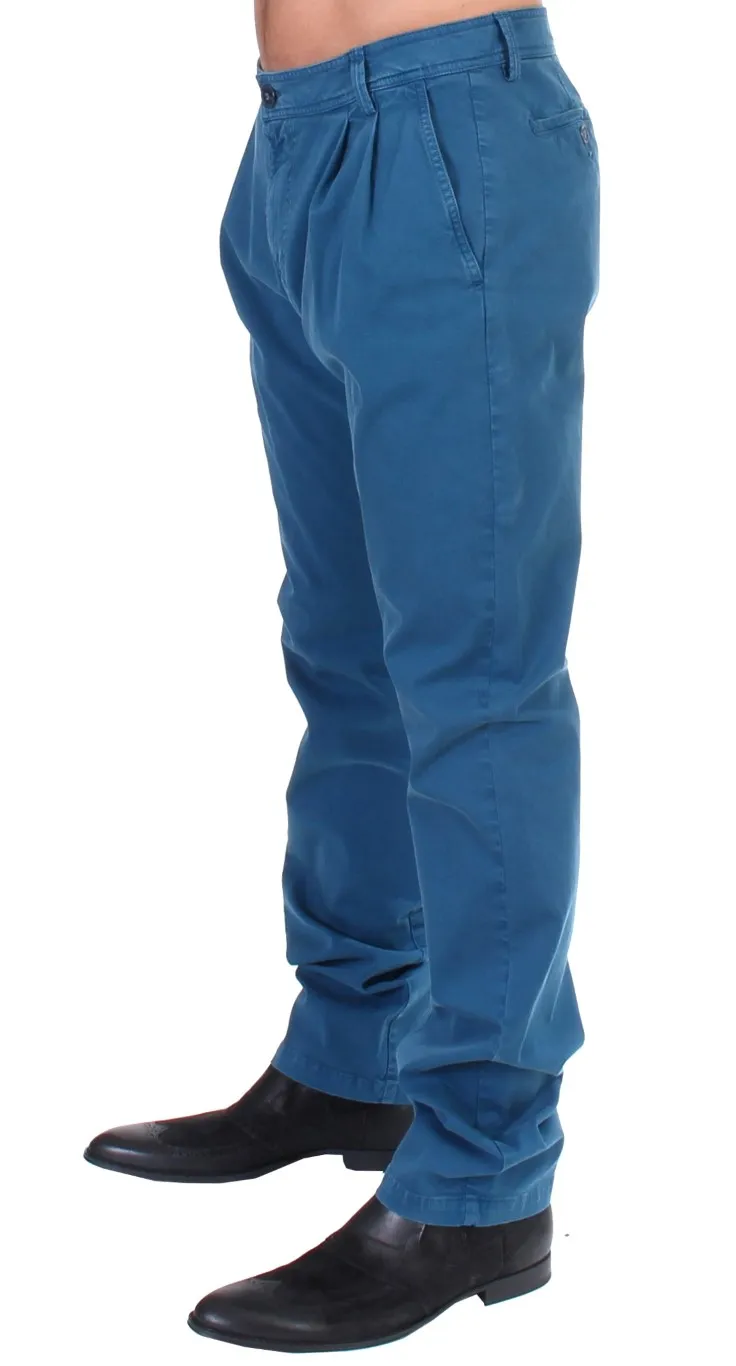 GF Ferre Men's Elegant Straight Fit Cotton Chinos