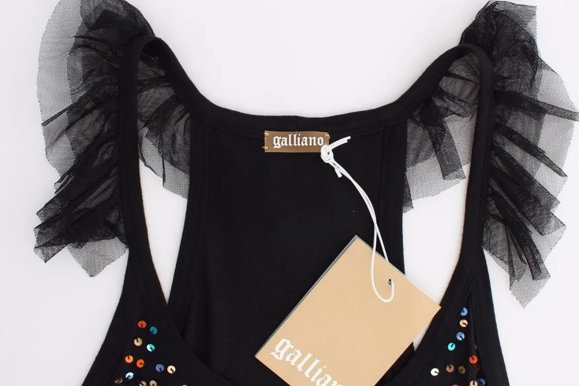 John Galliano Women's Sequin Embellished Sleeveless Top