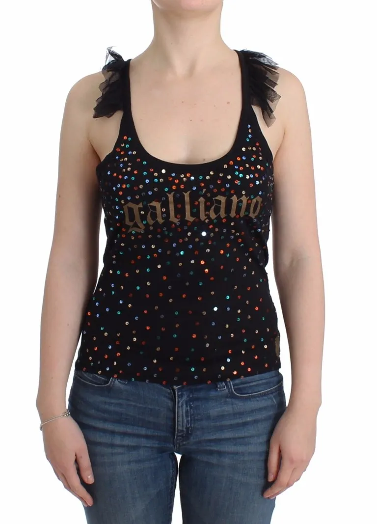 John Galliano Women's Sequin Embellished Sleeveless Top