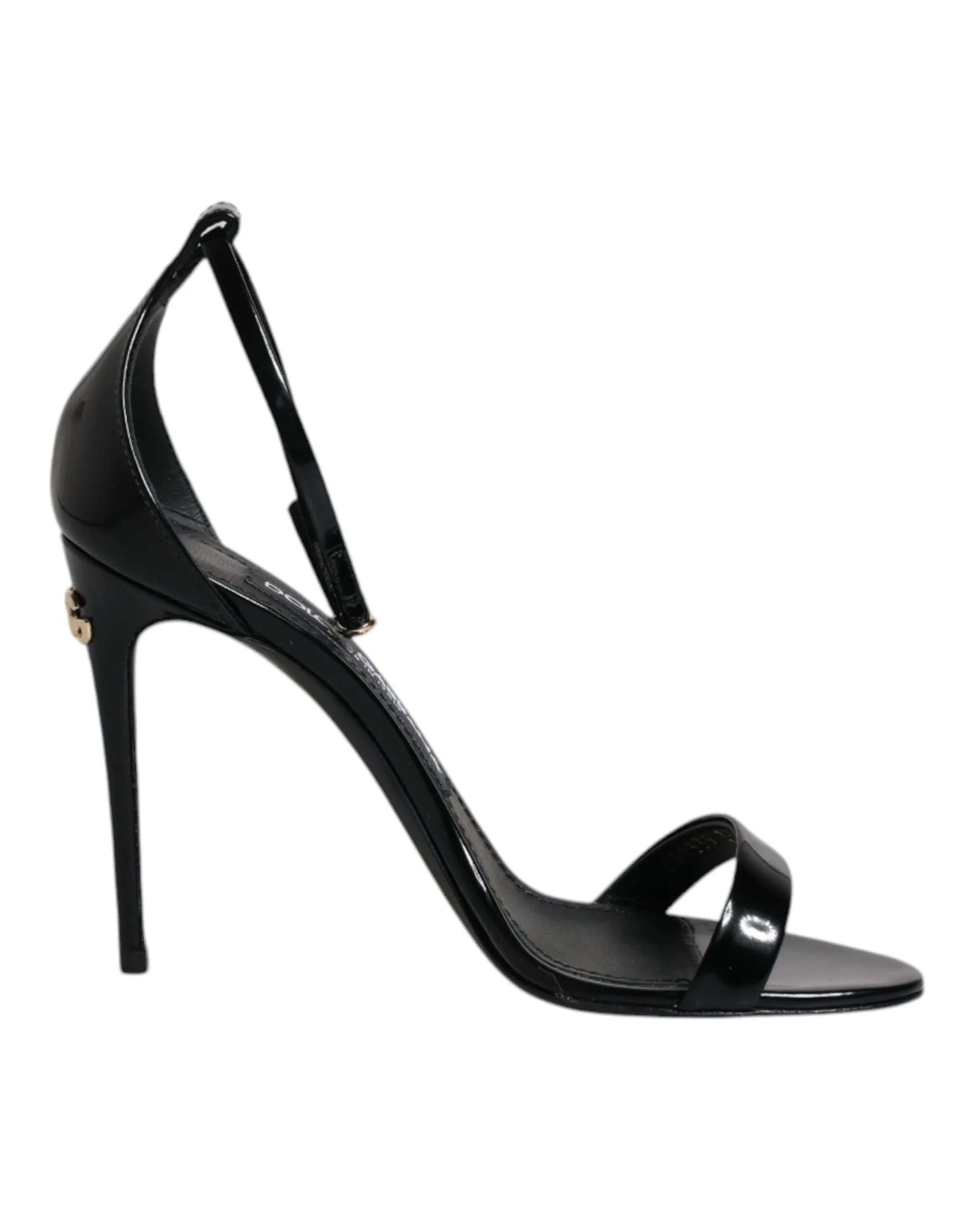 Dolce & Gabbana Women's Black KEIRA Heels Ankle Strap Sandals Shoes